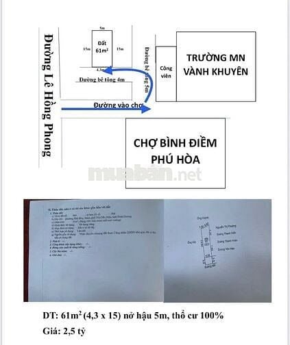VỠ NỢ BÁN LÔ ĐẤT CỰC HIẾM SÁT CHỢ FULL THỔ CƯ