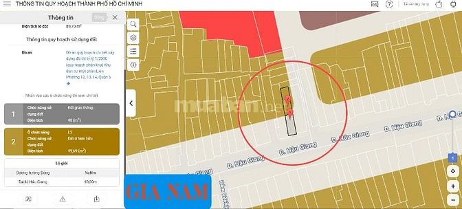 BÁN NHÀ MẶT TIỀN : 940 HẬU GIANG - P. 12 - Q. 6 - TPHCM.