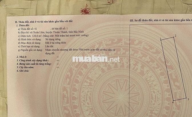 Chính chủ bán nhà đất mặt tiền đường Gia Thuận Quốc lộ 17