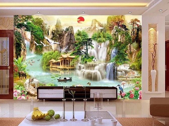 Tranh gạch 3d phong cảnh phong thủy - XXC64