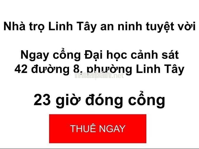Nhà trọ trung tâm Linh Tây, Thủ Đức có gác, an ninh thoáng mát