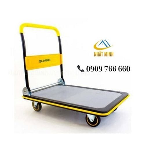 xe đẩy hàng inox, xe đẩy hàng sắt sơn tĩnh điện, tay gấp