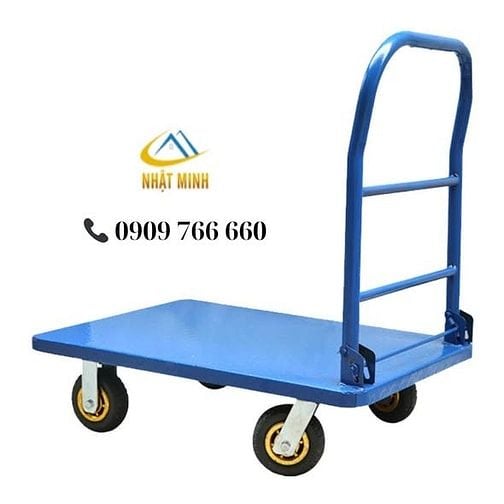 xe đẩy hàng inox, xe đẩy hàng sắt sơn tĩnh điện, tay gấp