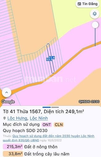 🌿 CẦN BÁN NHANH LÔ ĐẤT ĐẸP Ở LỘC HƯNG – LỘC NINH, BÌNH PHƯỚC 🌿