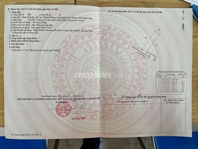 Bán Đất Tặng Nhà - Gần TTTP. Cam Ranh - Thoáng Mát, Yên Tĩnh - 500tr 