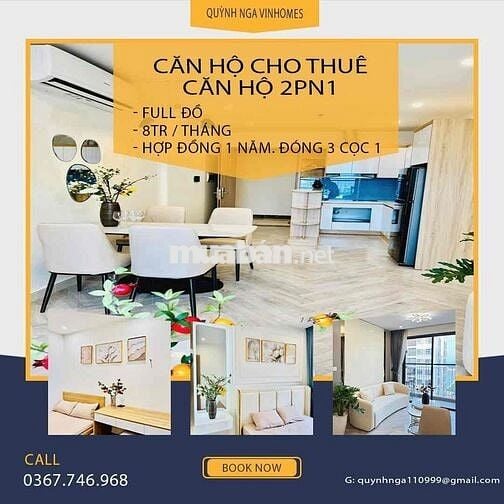 Cho thuê căn hộ Vinhome Ocean Park