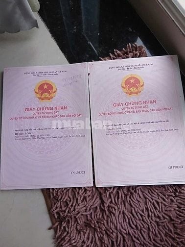 Bán 2 lô đất gần mặt tiền Phú Vân, Bình Định, 12x60m, sổ hồng 