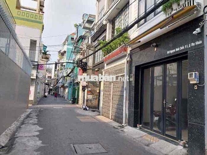 HẺM XE HƠI NGUYỄN ĐÌNH CHIỂU P3 PHÚ NHUẬN,4 TẦNG MỚI ĐẸP, 80M² 9tỷ TL