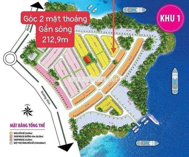 Cần bán lô góc khu đô thị Long Hưng ngang 17m, sổ đỏ sẵn