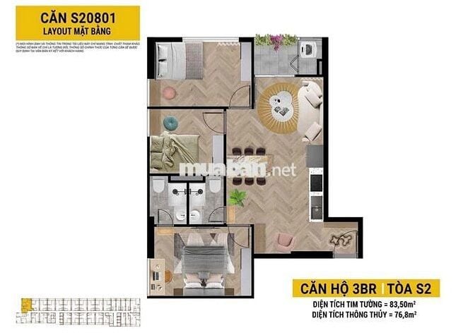 Bán căn hộ SPANA Hoà Xuân Đà Nẵng 2PN giá rẻ nhất view tầng cao đẹp