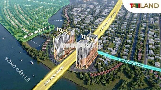 Bán căn hộ SPANA Hoà Xuân Đà Nẵng 2PN giá rẻ nhất view tầng cao đẹp