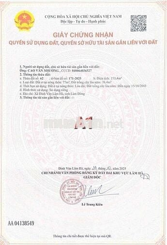 BÁN ĐẤT GIÁ RẺ ĐINH VĂN LÂM HÀ