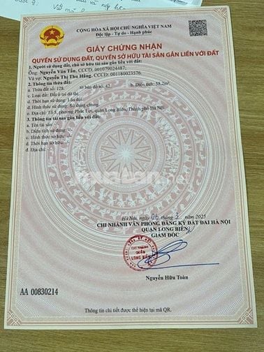 Cần bán nhiều bất động sản ở ngõ 195, phường Phúc Lợi , Long Biên,HN