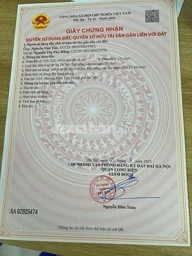Cần bán nhiều bất động sản ở ngõ 195, phường Phúc Lợi , Long Biên,HN