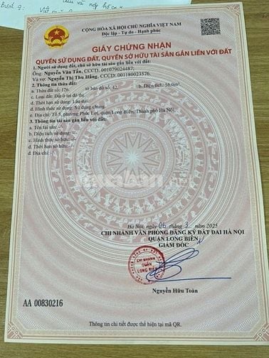 Cần bán nhiều bất động sản ở ngõ 195, phường Phúc Lợi , Long Biên,HN