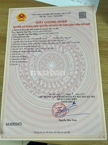 Cần bán nhiều bất động sản ở ngõ 195, phường Phúc Lợi , Long Biên,HN