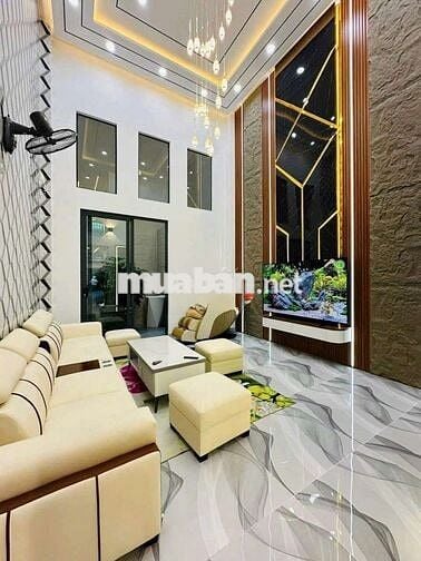 NHÀ MỚI ĐẸP FULL NỘI THẤT MẶT TIỀN P8 GV