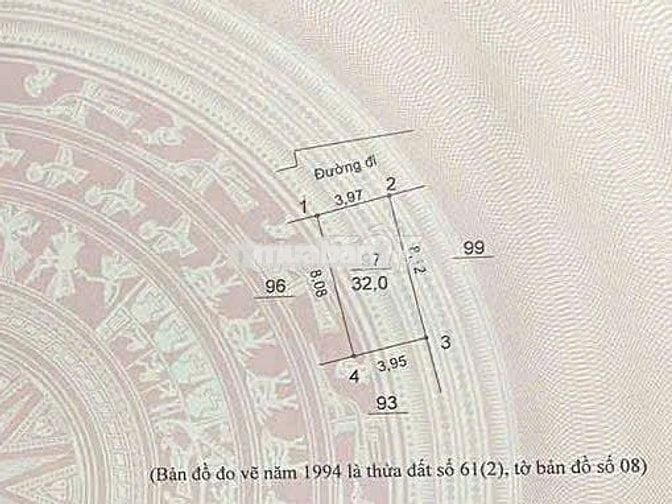 BÁN ĐẤT TẶNG NHÀ CẤP 4, NGÕ Ô TÔ DỪNG ĐỖ VÀO NHÀ, MẤY BƯỚC RA NGỌC HỒI