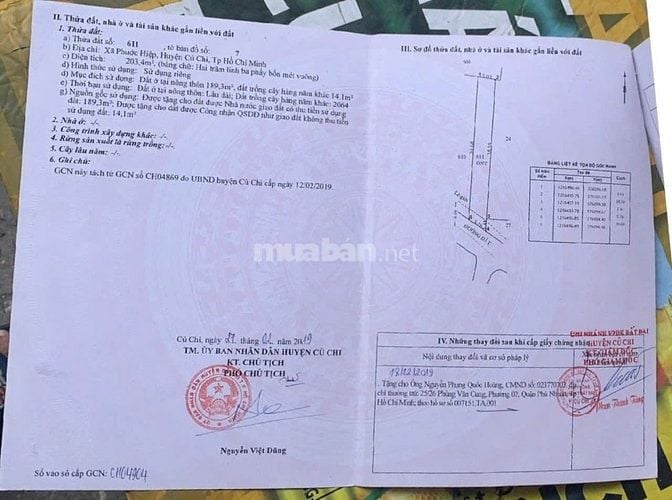 Đất mặt tiền nhựa trung tâm Phước Hiệp – 203m² full thổ – SHR  