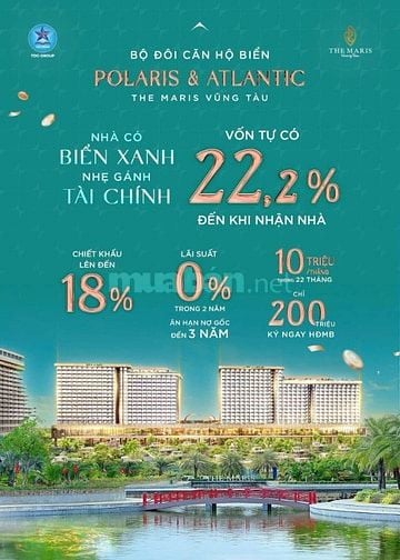 Căn hộ biển The Maris, mặt tiền đường 3/2, bãi Chí Linh, Tp. Vũng Tàu