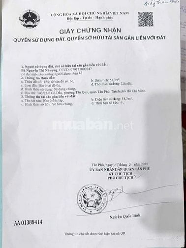 Nhà HXH 143 Gò Dầu - ngay ngã tư Gò Dầu / Tân Quý