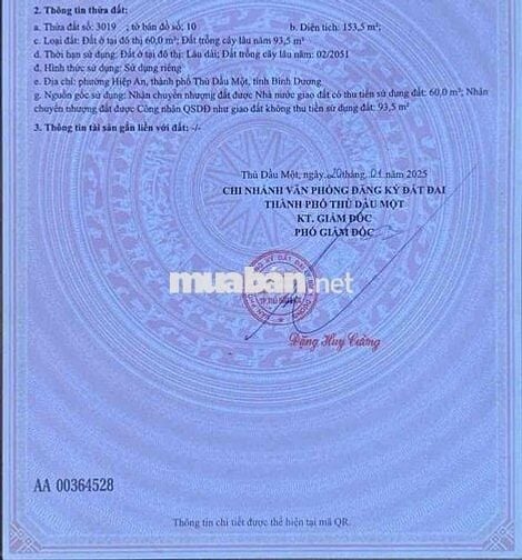 Đất Hiệp An 1/ Phan Đăng Lưu gần choẹ Bưng Cầu.đường 5m.5x31 thổ cư60m