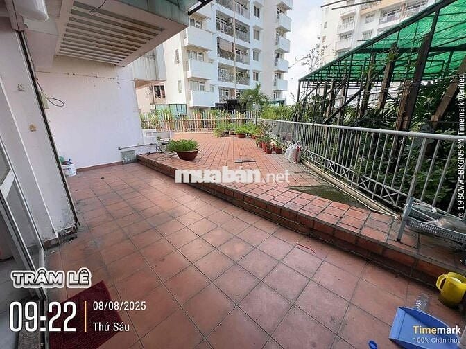 CHO THUÊ CHUNG CƯ VĨNH TƯỜNG , CÓ SÂN VƯỜN , 100m2   , 2pn  7tr500