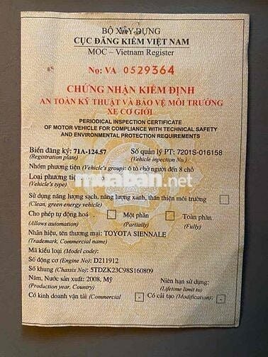 Toyota Sienna 2008 - 183000 km