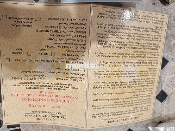 xe Toyota Camry 1988 cửa sổ trời giá 29tr