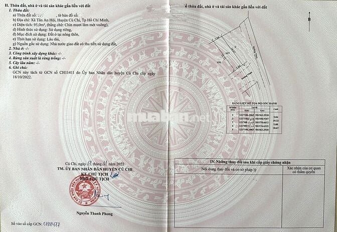 Hàng ngộp bán gấp lô đất giá rẻ 550tr Nguyễn Thị Rành - Cù Chi , SHR