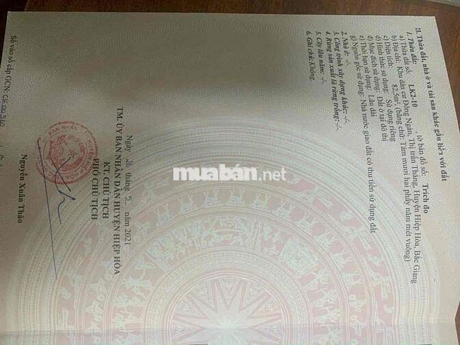 Bán Đất KDC Đông Ngàn- Hiệp Hoà , Bắc Giang