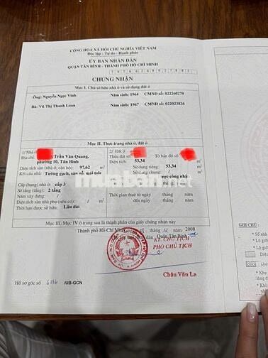 Bán gấp nhà hẻm xe hơi Trần Văn Quang Quận Tân Bình, nhỉnh 5 tỷ