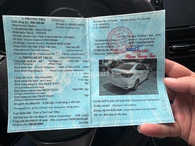 Xe vios tại Hà Nội của gia đình đi