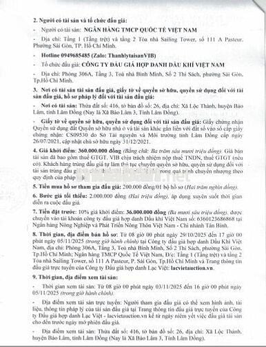 BĐS Xã Lộc Thành, huyện Bảo Lâm, Lâm Đồng (Xã Bảo Lâm 3, Lâm Đồng)