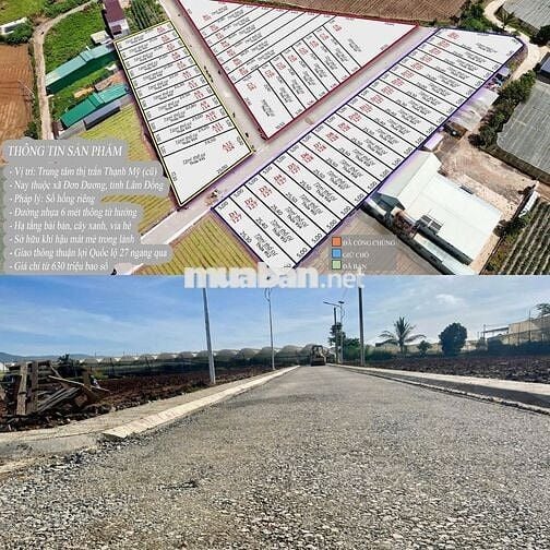 ĐẤT TRUNG TÂM ĐƠN DƯƠNG CHỈ 630 TRIỆU  MẶT NHỰA 6M VIEW ĐỒI THOÁNG ĐẸP