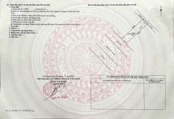 📍BÁN NỀN A5 KDC PHÚ AN - GIÁ: 2.500.000.000đ - CF: 1%  - LỘ GIỚI: 21m