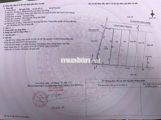 BÁN ĐẤT SỔ ĐỎ 123.7 m2 – ĐƯỜNG NGUYỄN ĐÌNH CHIỂU, PHƯỜNG 9, ĐÀ LẠT