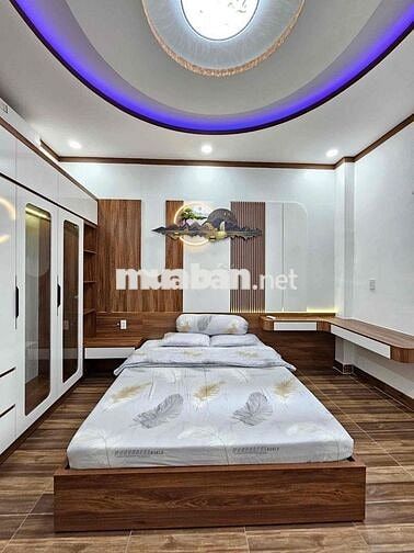 Nhà 2 lầu 1 trệt Bình Chuẩn,Gần ngã tư miễu ông cù,có nội thất