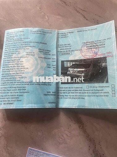 Toyota Fortuner 2015 mấy dầu xe 1 chủ mua mới zin