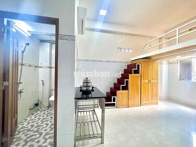 GÁC LỬNG 30m2, NỘI THẤT ĐẦY ĐỦ Đ. KHUÔNG VIỆT, 4’ ĐI ĐH VĂN HIẾN