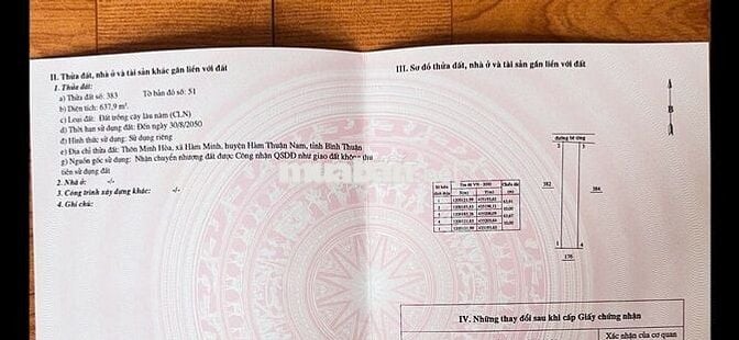 CẦN BÁN 3 LÔ ĐẤT  TẠI xã hàm minh, huyện Hàm Thuận Nam,tỉnh Bình Thuận