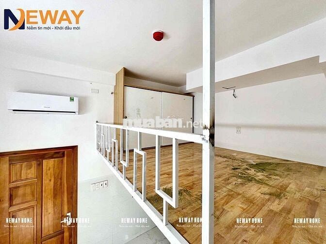 PHÒNG GÁC CAO MỚI 100%  SẴN MÁY LẠNH BANCOL/CỬA SỔ_QUA HUIT TẦM 10P