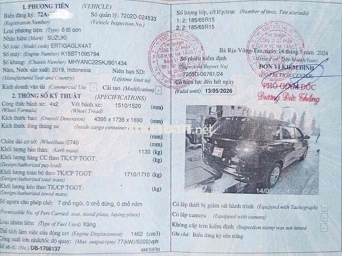 Chính chủ dư dùng cần bán gấp Suzuki ERTIGA - 2019