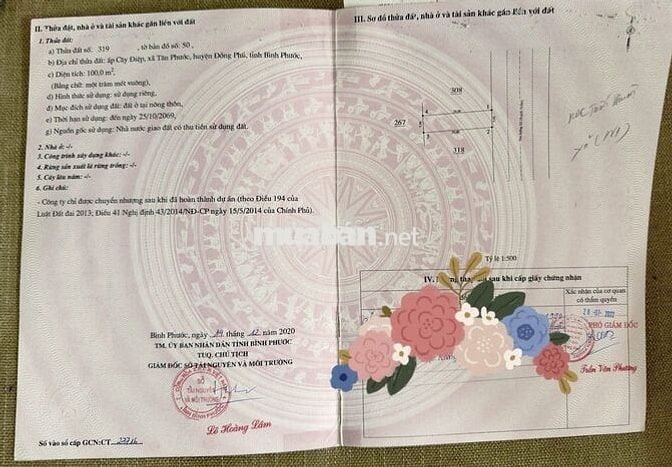 Thanh Toán Gấp Lô Đất Ngộp Gần Chợ Tân Phước- Đồng Xoài- Bình Phước