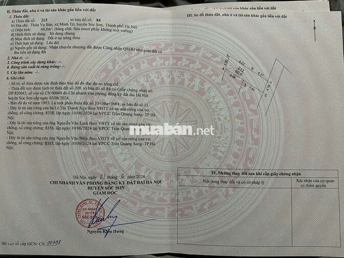 ĐẤT MINH TRÍ SÓC SƠN CÒN *** 1 LÔ GIÁ RẺ CHO NHÀ ĐẦU TƯ SINH LỜI ĐẤT MINH TRÍ SÓC SƠN CÒN *** 1 LÔ GIÁ RẺ CHO NHÀ ĐẦU TƯ SINH LỜI