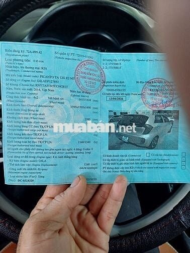 KIA PICANTO TA 1.2G E2 MT 2014 màu bạc