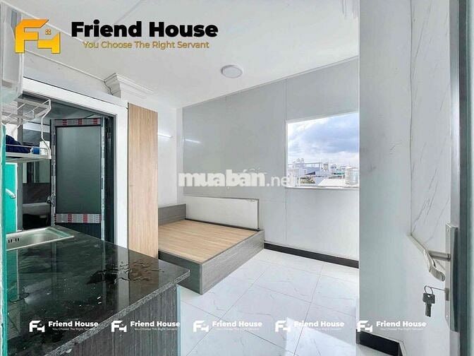 Studio full nội thất cửa sổ trời