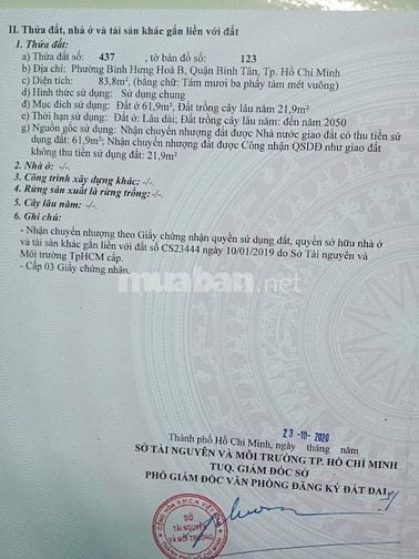 Nhà chính chủ rao bán, giấy tờ hợp lệ, cam kết không tranh chấp.