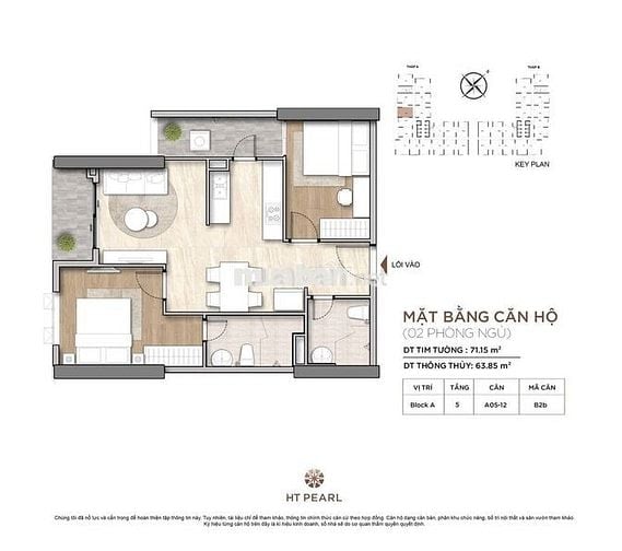 Căn hộ 2PN,2WC tại HT Pearl, Dĩ An - cực hiếm