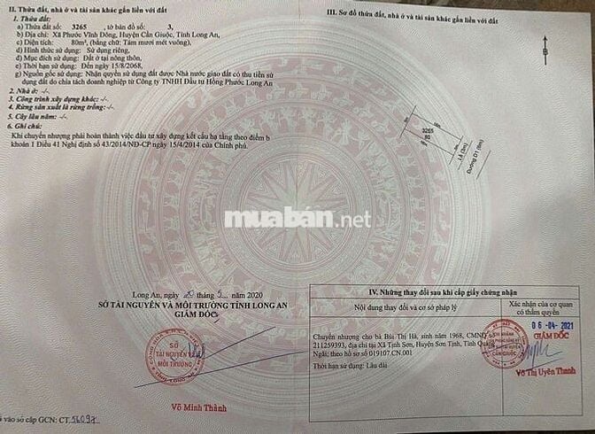 Bán 80m² đất thổ cư, giá 1 tỷ 450 triệu. Khu dân cư Harbuor View